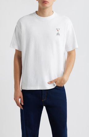 Percival Rossi Martini Oversize Graphic T-Shirt in White at Nordstrom, Size Xx-Large
