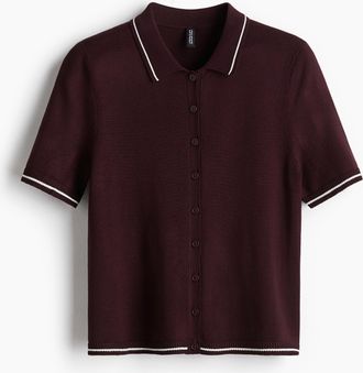 H&M Cardigan mit Kurzarm - Red