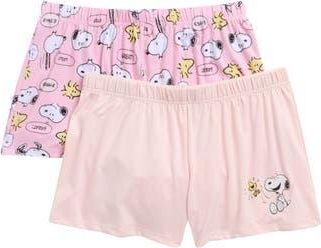 Peanuts 2-Pack Assorted Pajama Shorts in Pink at Nordstrom Rack, Size X-Large