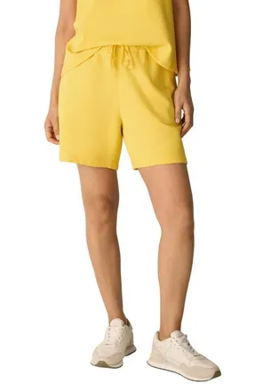 Eileen Fisher Organic Cotton Drawstring Walking Shorts in Soleil at Nordstrom, Size Xx-Small