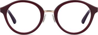 Jimmy Choo London Round Burgundy Frame with Glitter Eyeglasses - Burgundy
