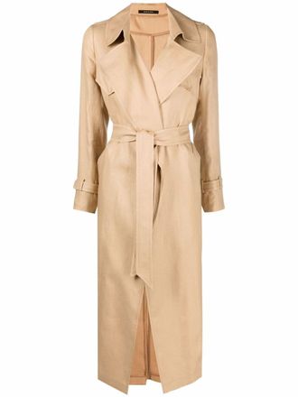 Tagliatore Carola tie-fastening trench coat - Neutrals