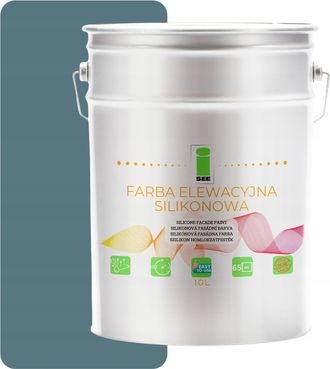 OEM Pintura De Silicona Para Fachadas, Gris Pizarra Oscuro, 10 L