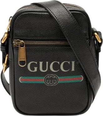 Gucci Pre-owned Cross Body Bags, female, Black, Size: ONE SIZE Pre-owned Vintage Cross Body Bag