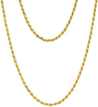 American Exchange Rope Chain Necklace & Bracelet Set in Gold at Nordstrom Rack