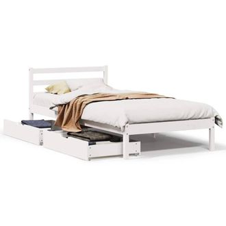 Berkfield Home Bed Frame without Mattress White 90x200 cm Solid Wood Pine