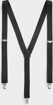 Profuomo Mens Solid thin suspenders