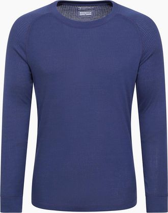 Mountain Warehouse Mens Mountain Warehouse Mens Talus Round Neck Long-Sleeved Thermal Top - Navy - Size: 48