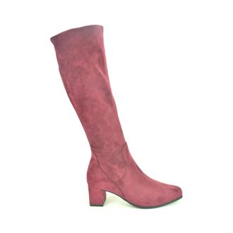 Caprice Bordo Stretchdaim Laars 5cm - Dames - Laarzen met Hak - Rood - 39 EU - Schoenen