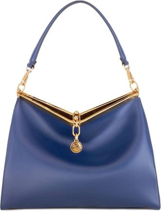 Etro medium Vela leather shoulder bag - women - Calf Leather/Calf Leather - One Size - Blue