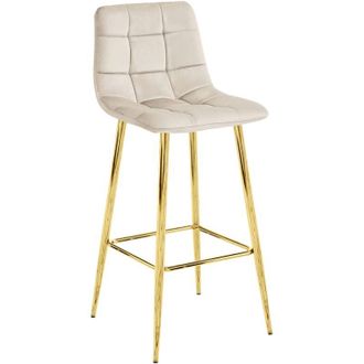 OEM Taburete Arceto - Terciopelo Beige / Patas Oro X 1