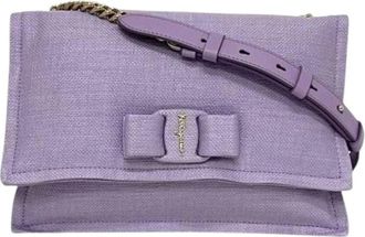 Ferragamo Pre-owned Schoudertas - Dames - Vintage Schoudertas - Paars - ONE Size - Vintage