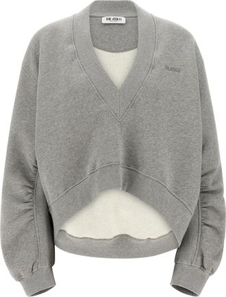 The Attico Grey Logo Embroidery Sweatshirt