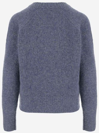 Allude Womens Cashmere Sweater Blue