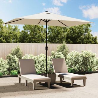 vidaXL Parasol 78.7x118.1 Sand White Rectangular, 40772