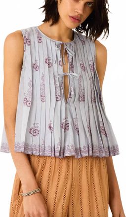 Alix of Bohemia Rhoe Pansy Sky Top In Blue
