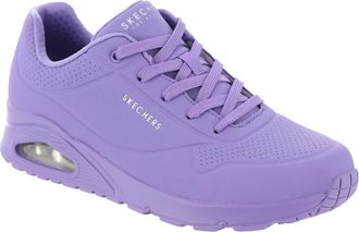 Skechers Womens Uno Stand on Air Sneaker, Lilac Durabuck Mesh, 4.5 UK