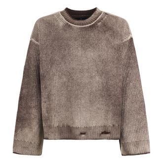 Represent Round-neck Knitwear, male, Brown, S, Reversible Black Knit Jumper