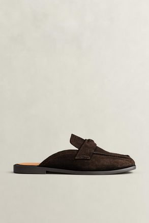GANT Women Gimble Suede Mules (37) DARK BROWN
