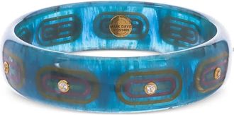 Mark Davis 18k yellow gold topaz and bakelite bracelet - Blue