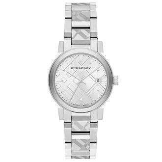 Burberry Accessoires, Dames, Grijs, ONE Size, Bu 9144 Chronograph Horloge