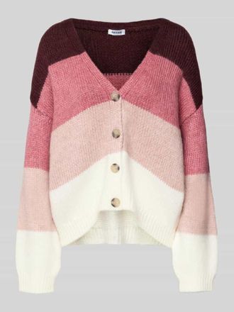 More & More More & More Oversized Strickjacke mit Knopfleiste in Bordeaux, Größe 34