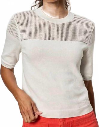Sanctuary Mix Stitch Tee In Chalk