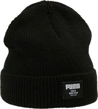 Puma Ribbed Classic Cuff Beanie Hats Black 021709-01