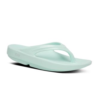 Oofos Womens Oolala Thong Sandal In Mint