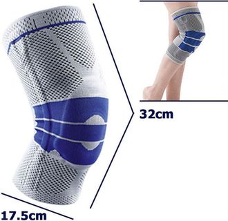 Trade Shop Trade Shop - Coppia Supporto Tutore Per Ginocchio Protezione Allenamento Firness Sport Blu