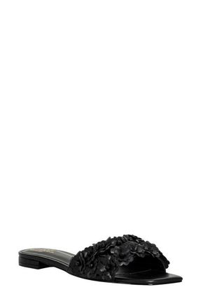 Shushop Camellia Slide Sandal in Black at Nordstrom, Size 8.5