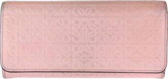 Loewe Pink Leather Long Wallet (Bi-Fold) (Pre-Owned)