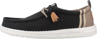 Hey Dude Zomer Linnen Veterschoenen - Heren - Veterschoenen - Zwart - 40 EU - Linnen - Schoenen