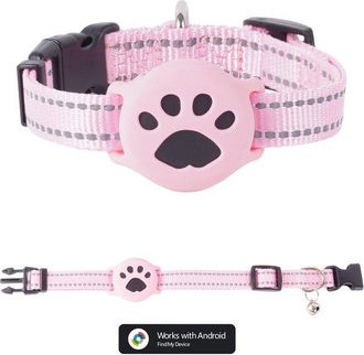 OEM Localizador Gps Compatible Android, Resistente Ip68, Bater&iacute;a Cr2032 (m&aacute;s 1 A&ntilde;o), Collar Nailon Ajustable, Circunferencia Cuello: 28-39 Cm, Rosa