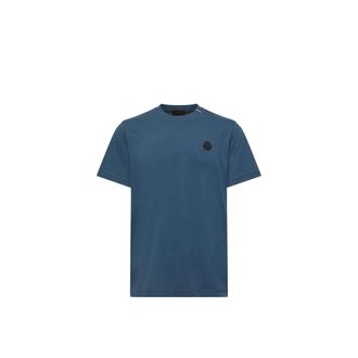 Moncler Moncler Logo Cotton T-shirt, Men, Blue, Size: 3xl
