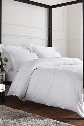 bianca Luxury 800 Thread Count Cotton Sateen Duvet Cover Set in White | Size: King