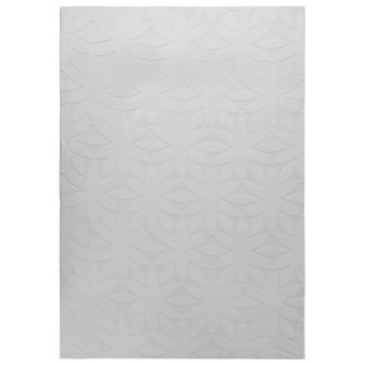 Beliani Alfombra Rectangular Decorativa De Jacquard 160 X 230 Cm Gris Claro Hood