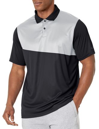 Oakley Mens Divisonal Color Blk Polo Shirt, Blackout, XL