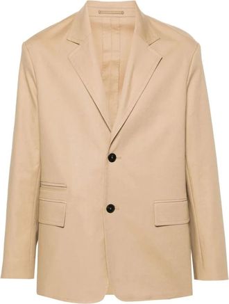 Lanvin Single-Breasted Tailored Blazer - Heren - Blazers - Bruin - L - Katoen - Jassen