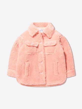 Stand Studio Girls Faux Fur Sabi Mini Jacket - Pink - Size 12Y