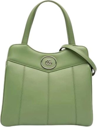 Gucci Pre-owned Handbag - Dames - Vintage Handtas - Groen - ONE Size - Leer - Vintage