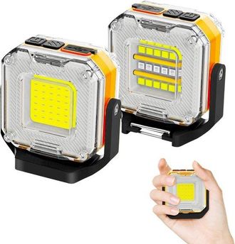 OEM Linterna De Trabajo Led Recargable Con 4 Modos - Juego De 2
