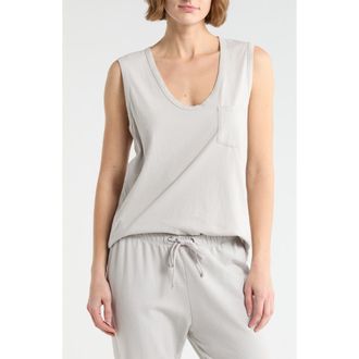 James Perse V-Neck Cotton Tank in Mist at Nordstrom Rack, Size 2