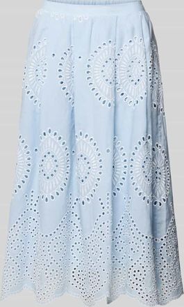 More & More More & More Midirock mit Lochspitze in Hellblau, Gr&ouml;&szlig;e 36