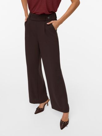 Vero Moda Anzughose VERO MODA VMSTAR PANTS JRS GA NOOS, Damen, Gr. L (40), L&auml;nge 30, braun (chocolate torte), Jersey, Obermaterial: 95% Polyester, 5% Elasthan, 