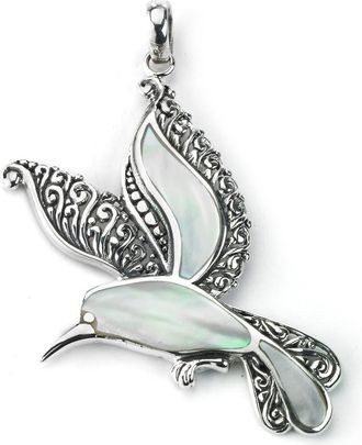 Samuel B. Sterling Silver Stone Bird Pendant in White at Nordstrom Rack