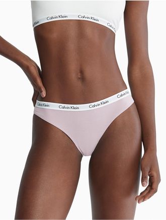 Calvin Klein Womens Carousel Logo Cotton Bikini - Purple - XS