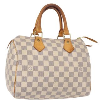 Louis Vuitton Speedy Mini Hl Handbag Damier Beige Canvas Handbag (Pre-Owned)