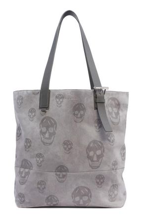 Alexander McQueen T-Bar Shopper in Grey/Dark Grey/Silver at Nordstrom