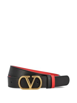 Valentino Garavani logo-buckle belt - Black